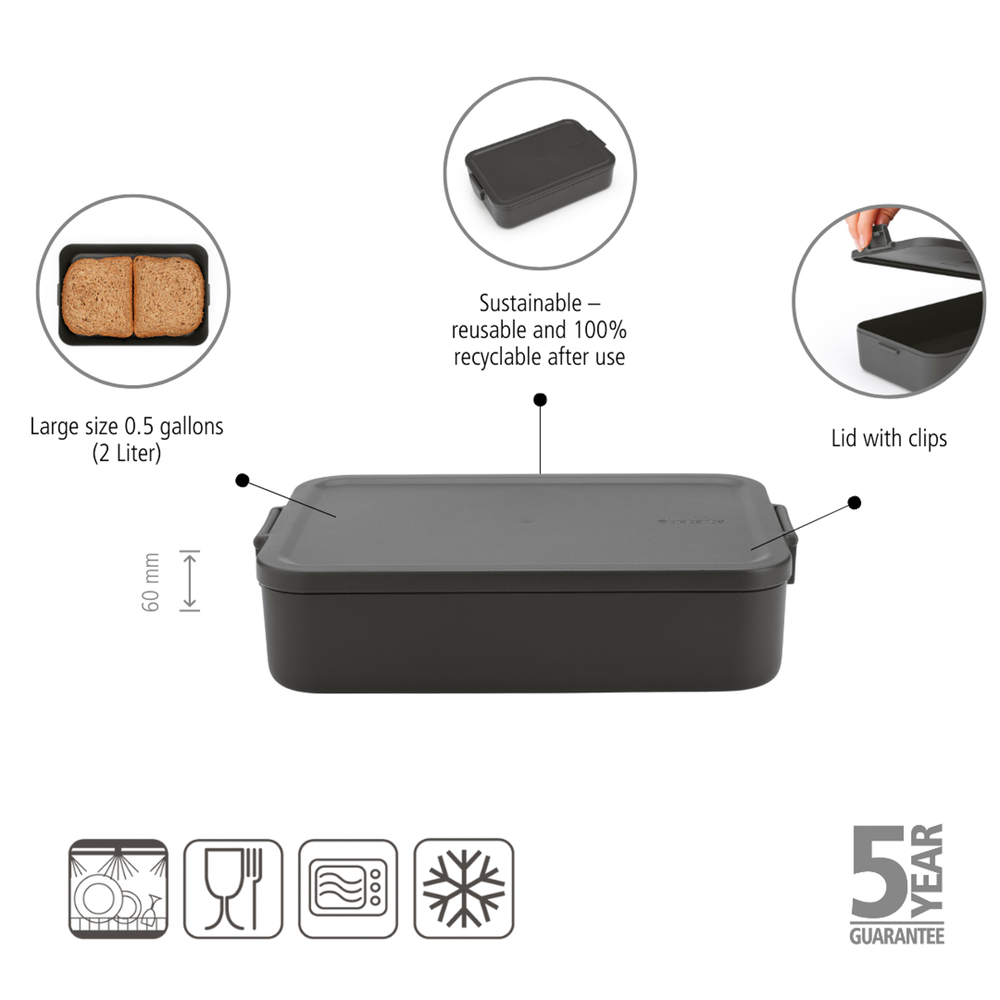 Make & Take madkasse, stor, Grå