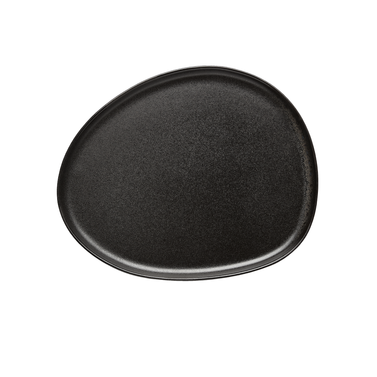 Raw Organic frokost tallerken 24x21 cm. - titanium black stentøj