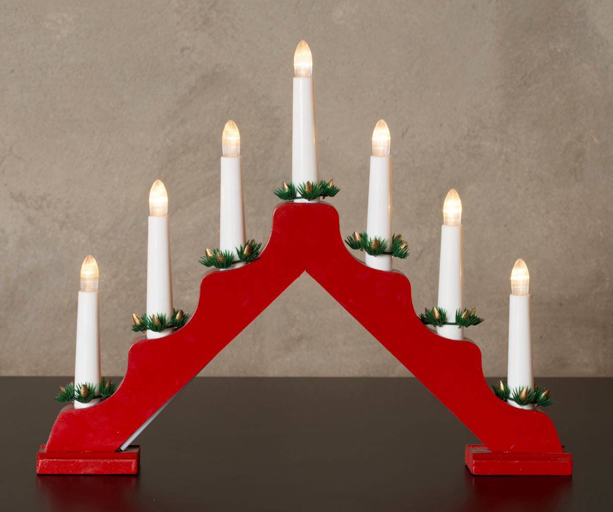 LED trappestage 7 lys - rød