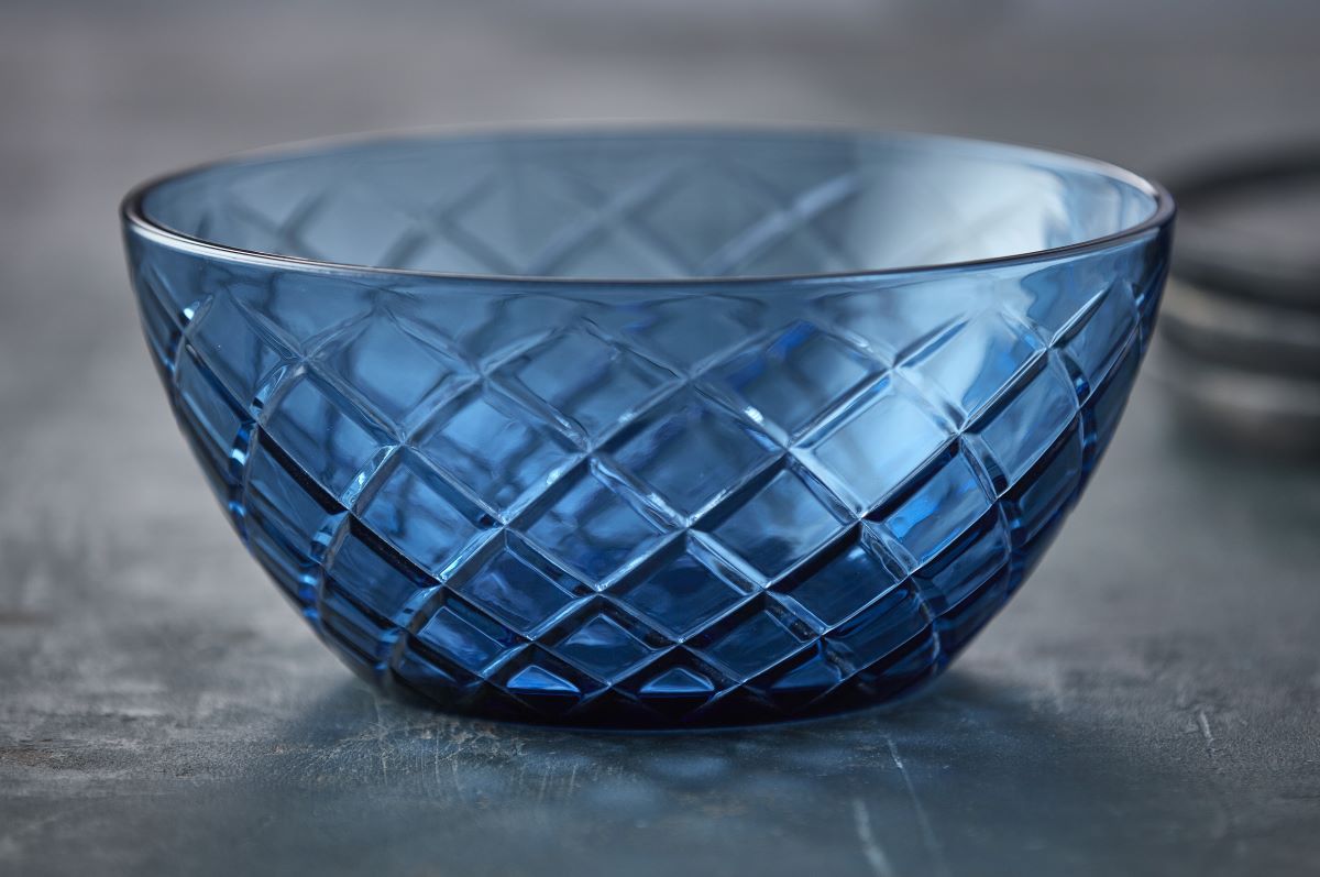 Salatskål Sorrento 24 cm Blå Glas