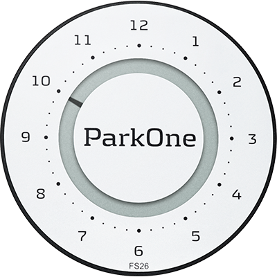 ParkOne 2 parkeringsur Alpine White