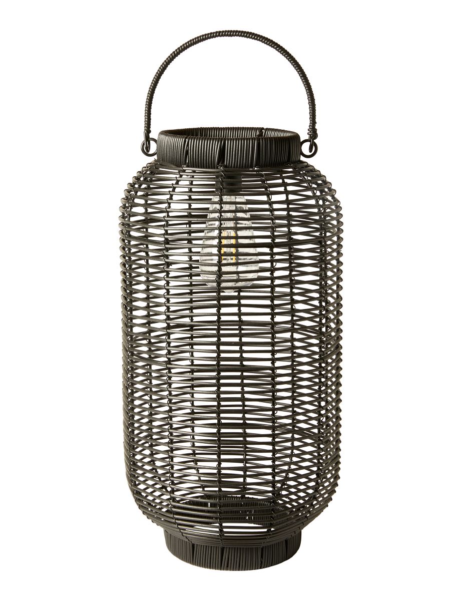 Da'core Solar lanterne pære D 24x45 cm PVC/metal sort