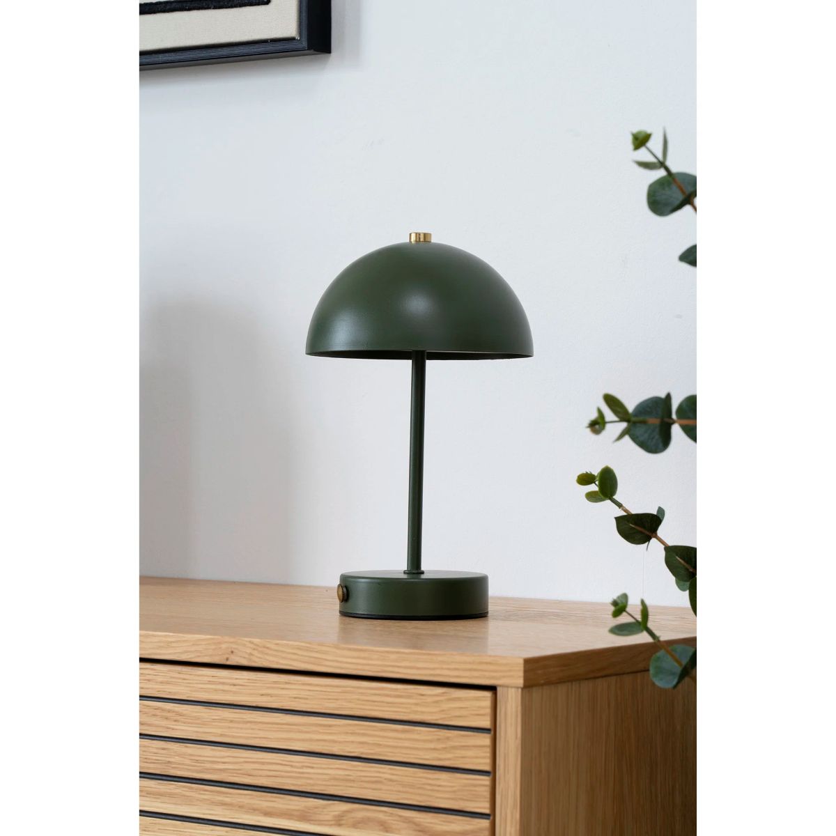Holt Bordlampe genopladelig 25 cm stål grøn