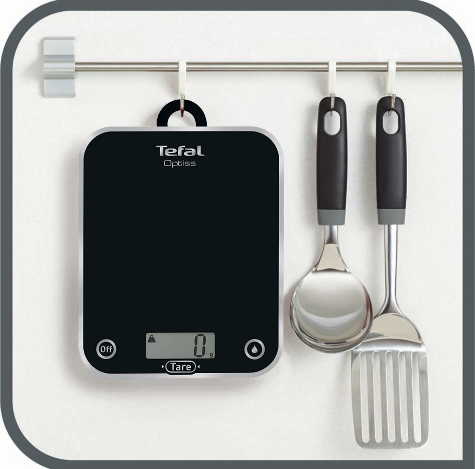 Tefal Køkkenvægt i glas sort