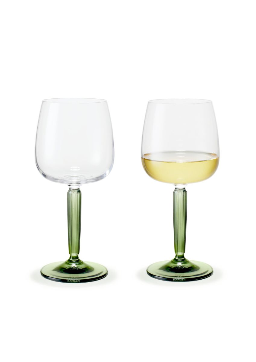 Hammershøi Hvidvinsglas 35 cl 2 stk. grøn
