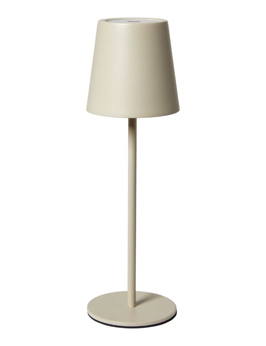 Bordlampe LED touch genopladelig 23 cm. sand