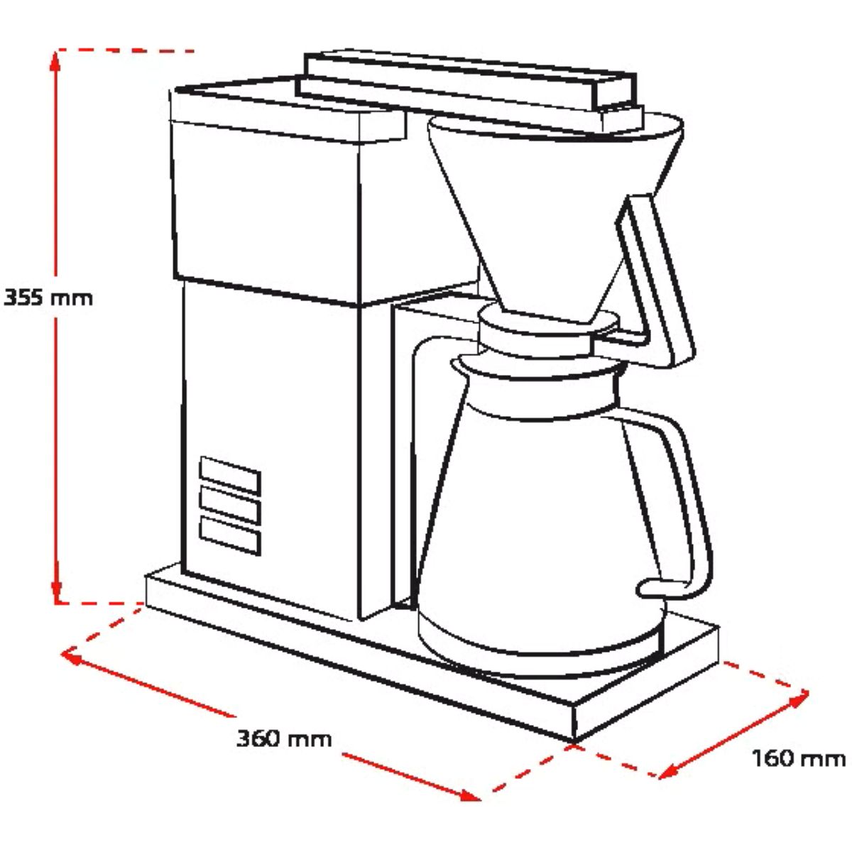 Melitta Kaffemaskine One 10-kop stål