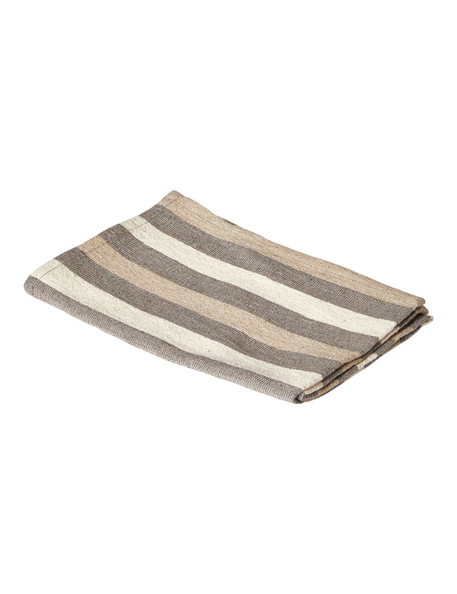 Viskestykke 3-pak strib 50x70 cm. beige/brun/natur