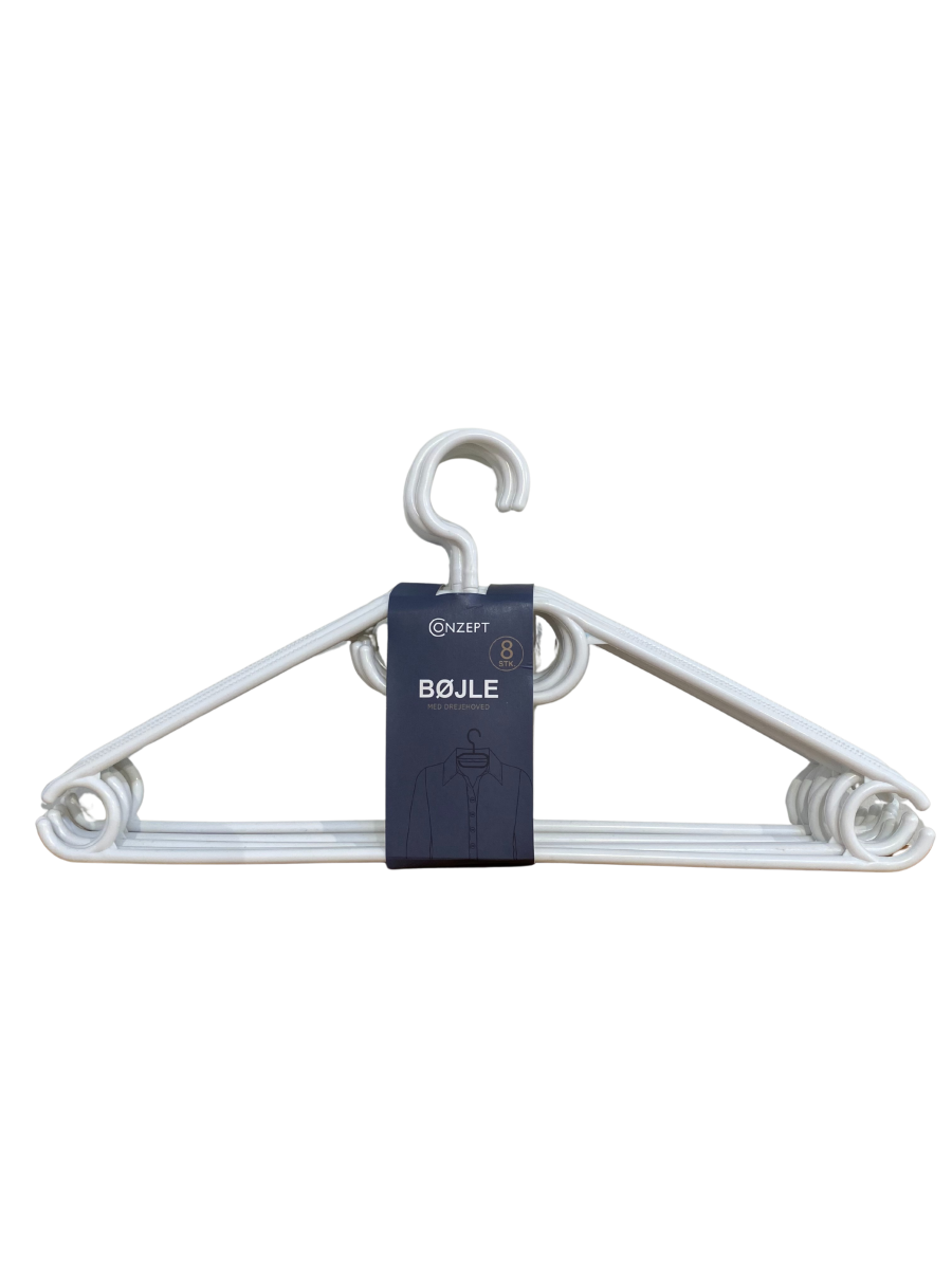 Conzept bøjle med drejehoved 8 stk hvid