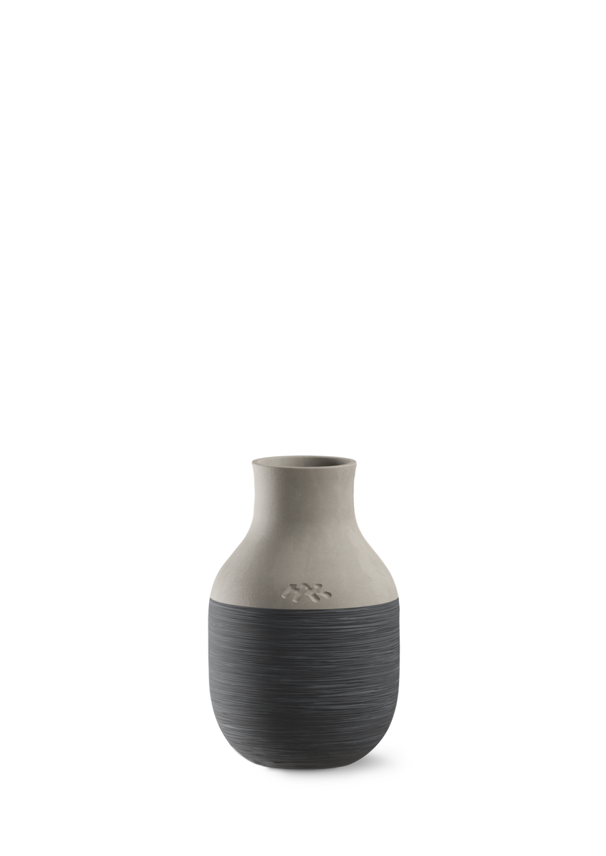 Kähler Omaggio Circulare vase antrasitgrå H12,5 cm.