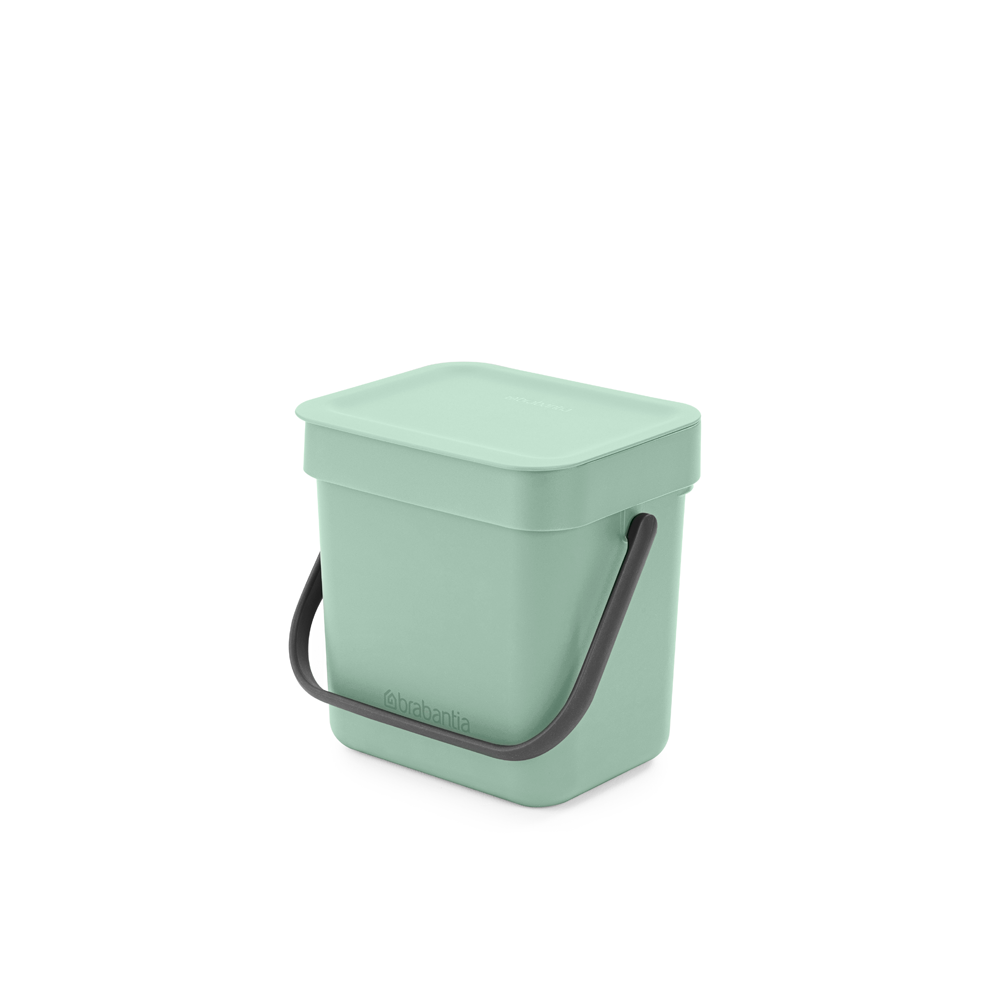  Affaldsspand m/låg sort.kon. 3 liter Jade grøn 