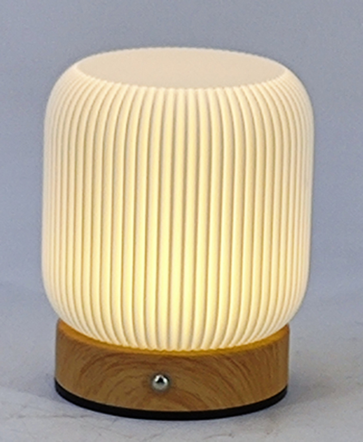 Bordlampe opladelig med touch Ø11x15 cm. hvid