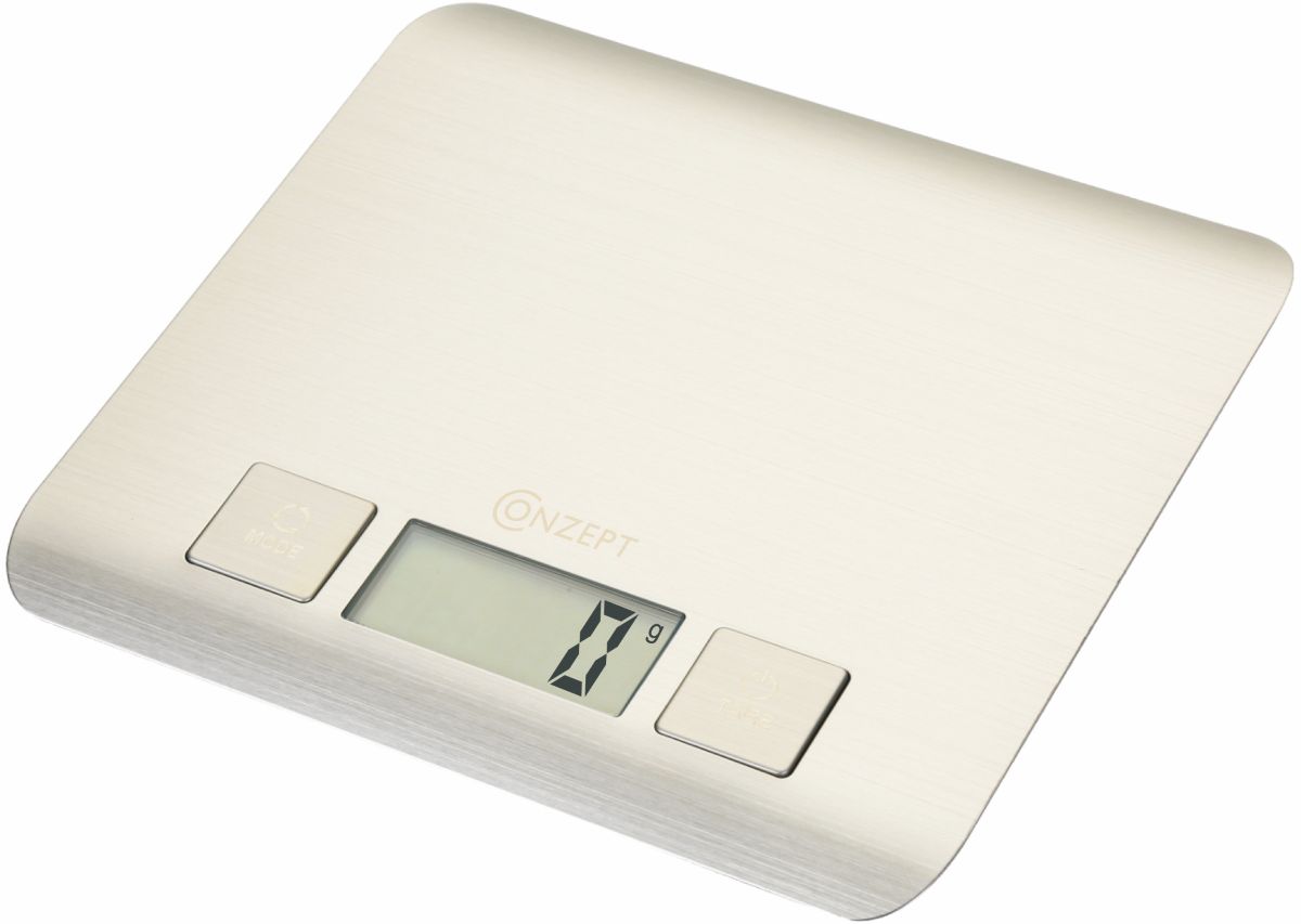 Conzept Køkkenvægt 5 kg stål 20,5x19,5x1,5 cm