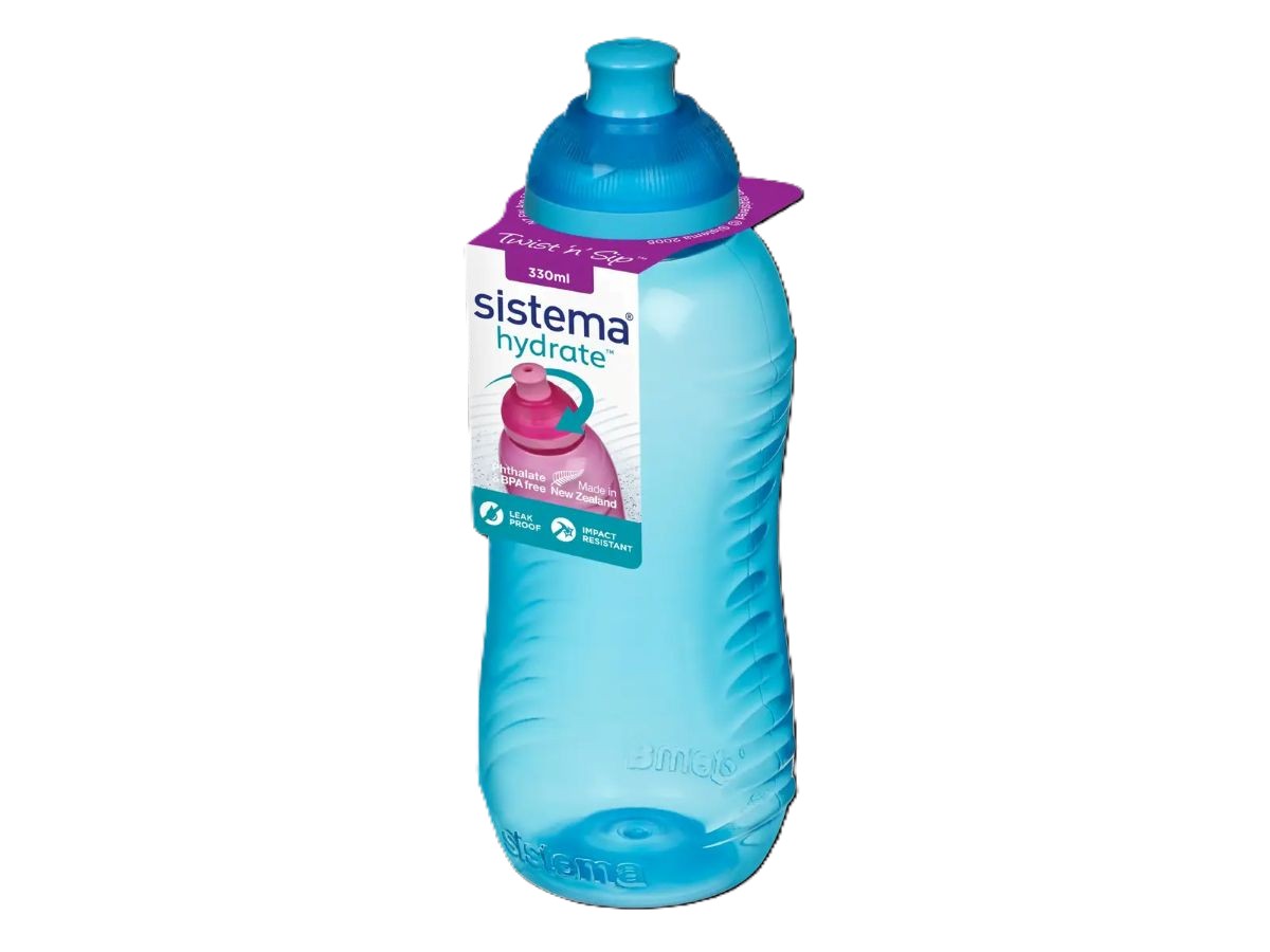 Twist and Sip Drikkeflaske 330 ml. blå