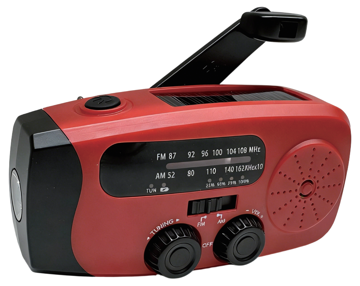 FM Radio med håndsving 2000 mAh 3,6V batteri