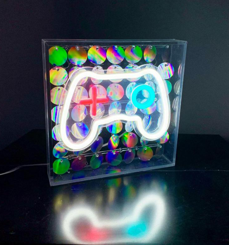 Conzept Neonskilt til USB 21x21x4,3 cm. gamer