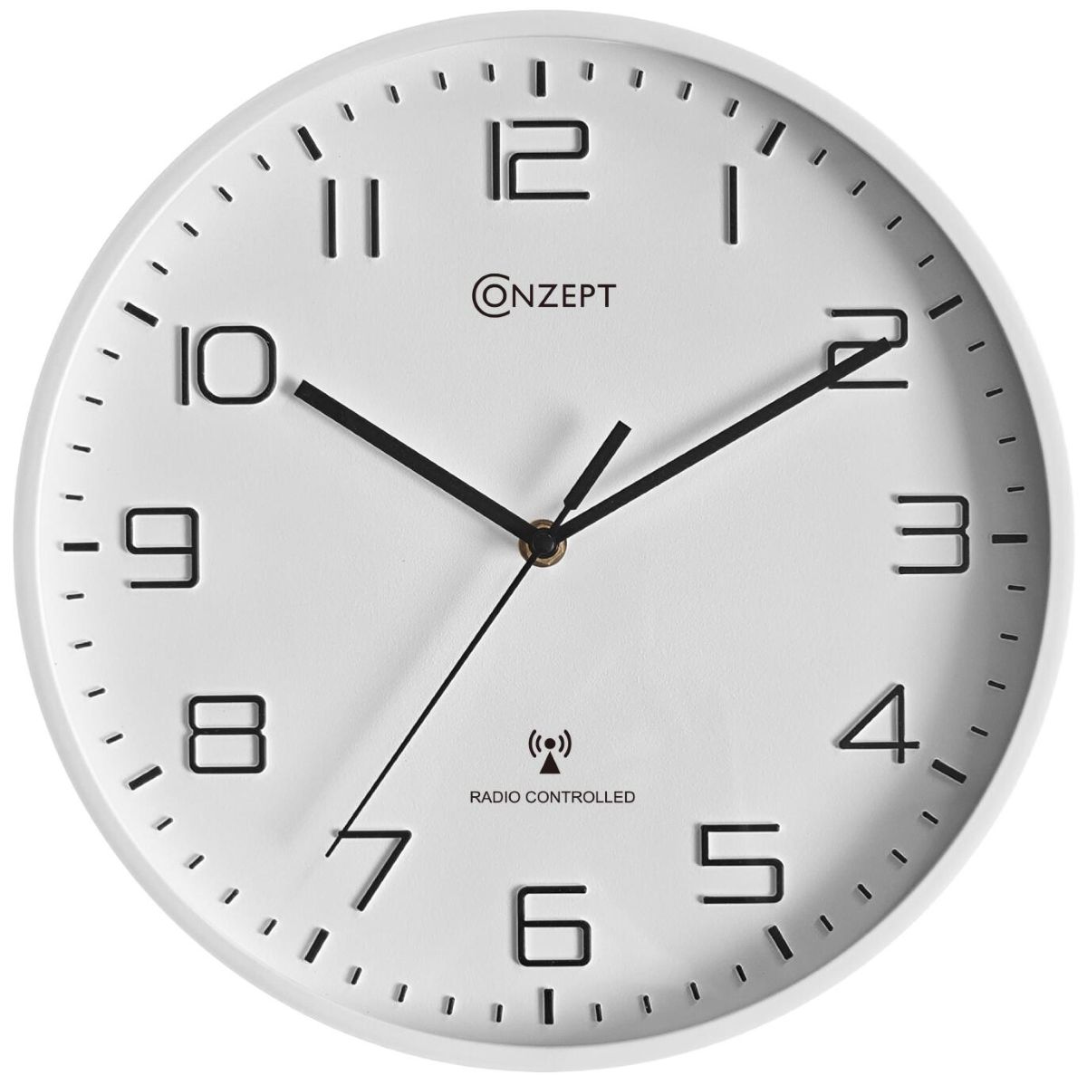 Conzept vægur Sweep radiostyret 30 cm hvid