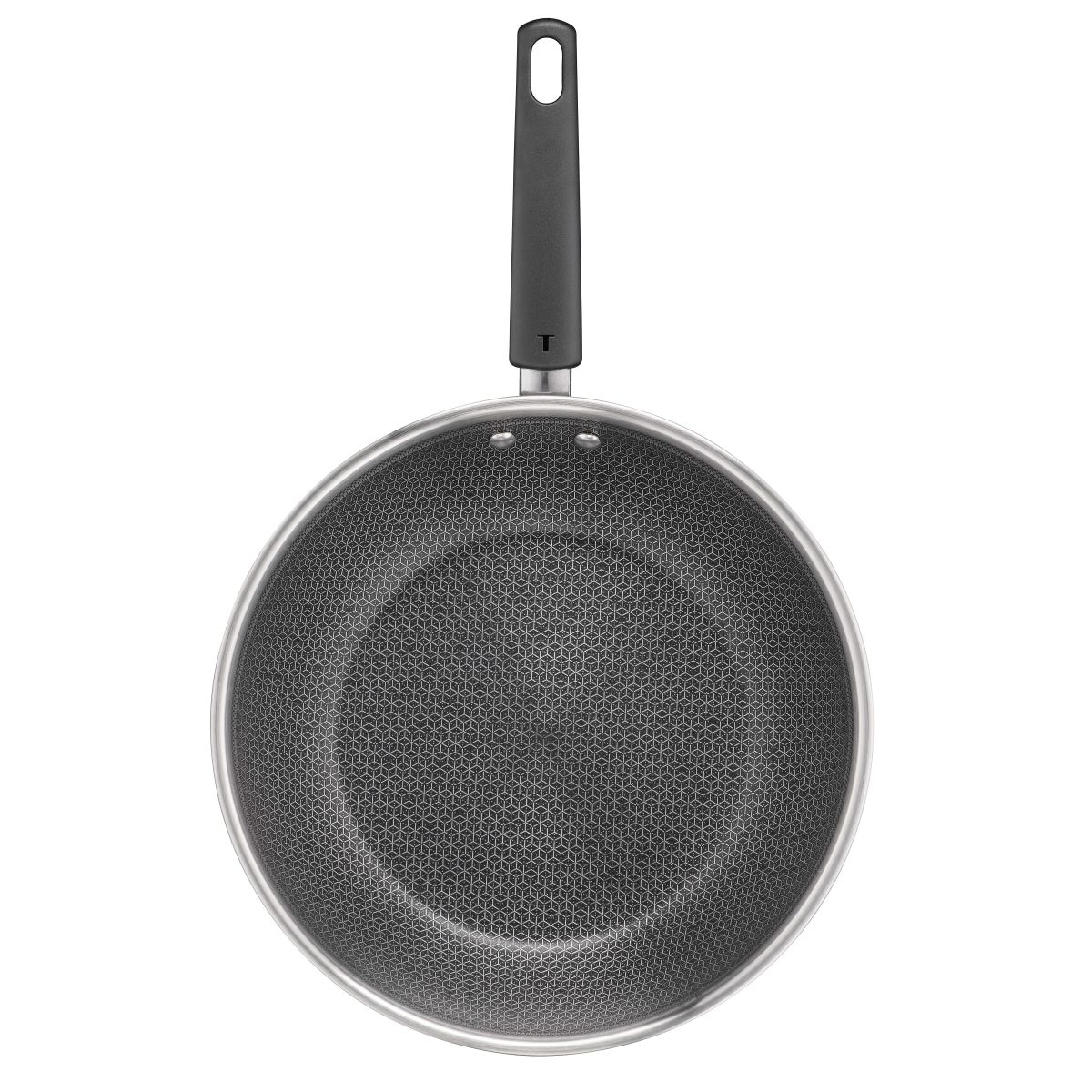 Tefal Emotion Plus Power SS Tri-Ply mesh PFTE wokpande 28 cm med låg