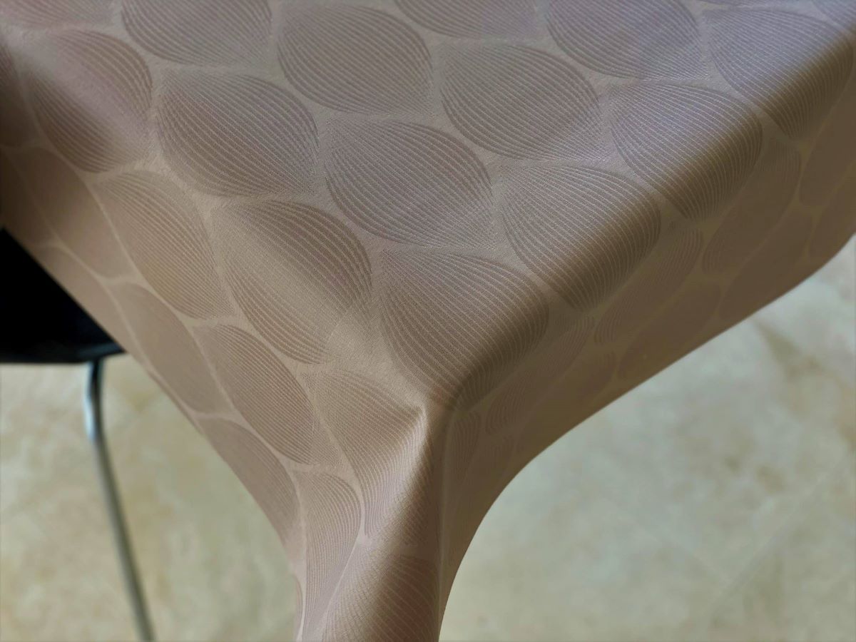 Textil voksdug Globus beige B140 cm sælges pr cm Antiskrid