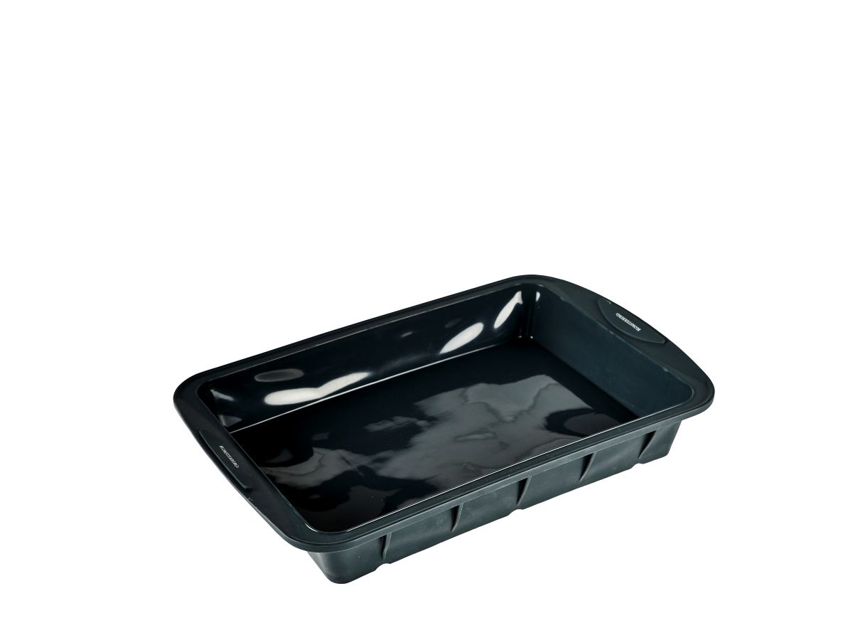 Bageform 39x25x6 cm. grå silikone