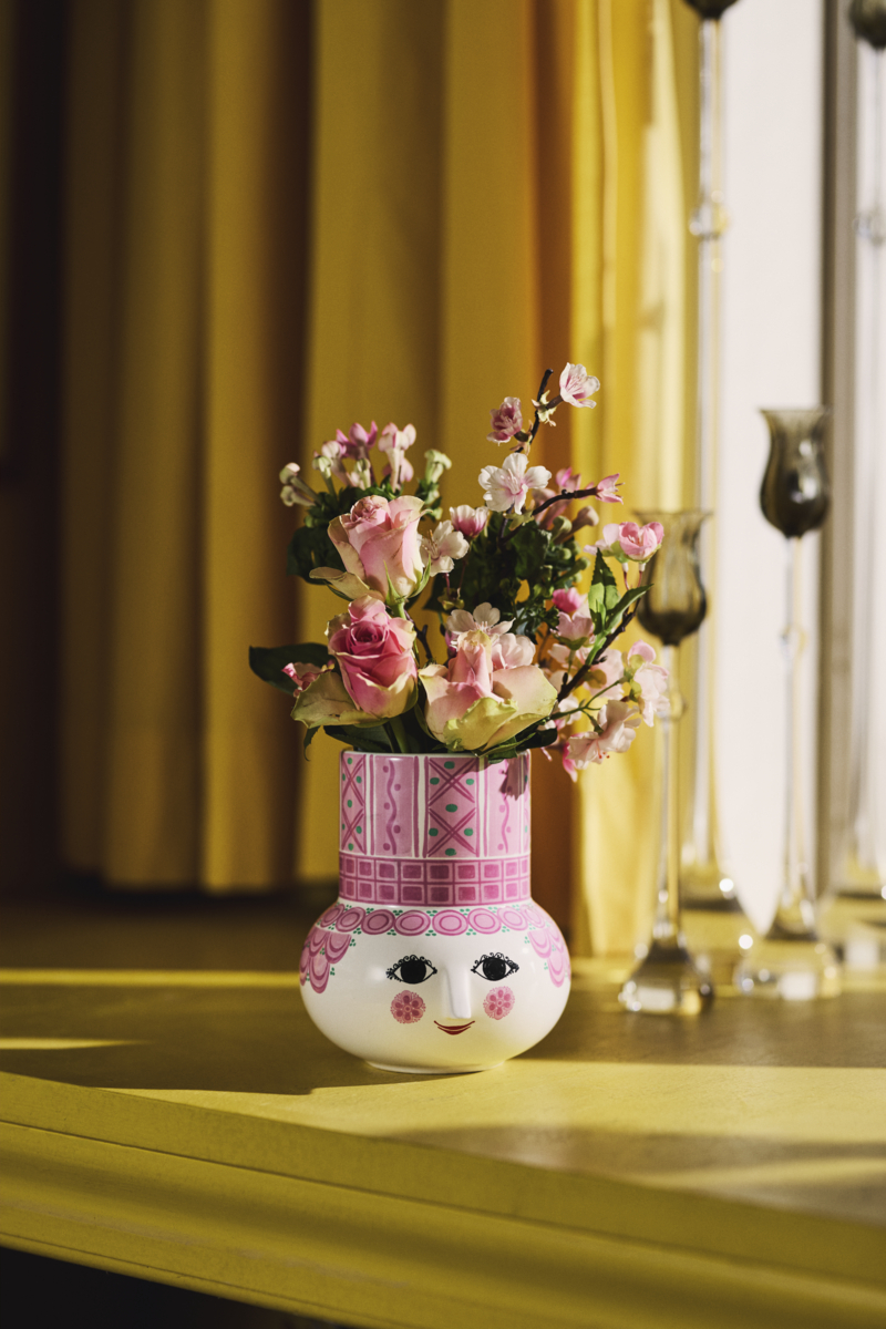 Bjørn Wiinblad Olga vase 15 cm. pink