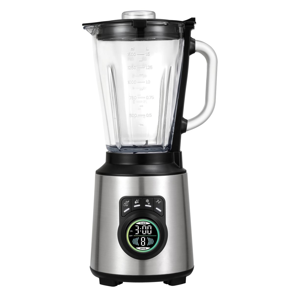 Conzept Blender 1200 W 1,5 L glaskande og  farvedisplay