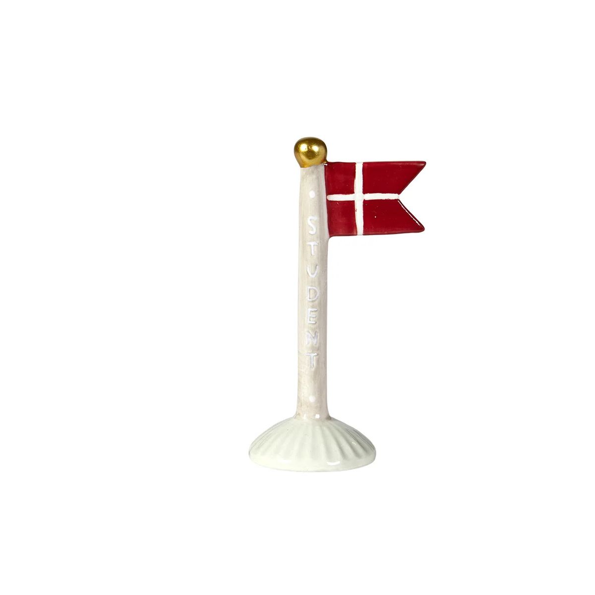 Keramik flag Student brun/creme 14 cm.