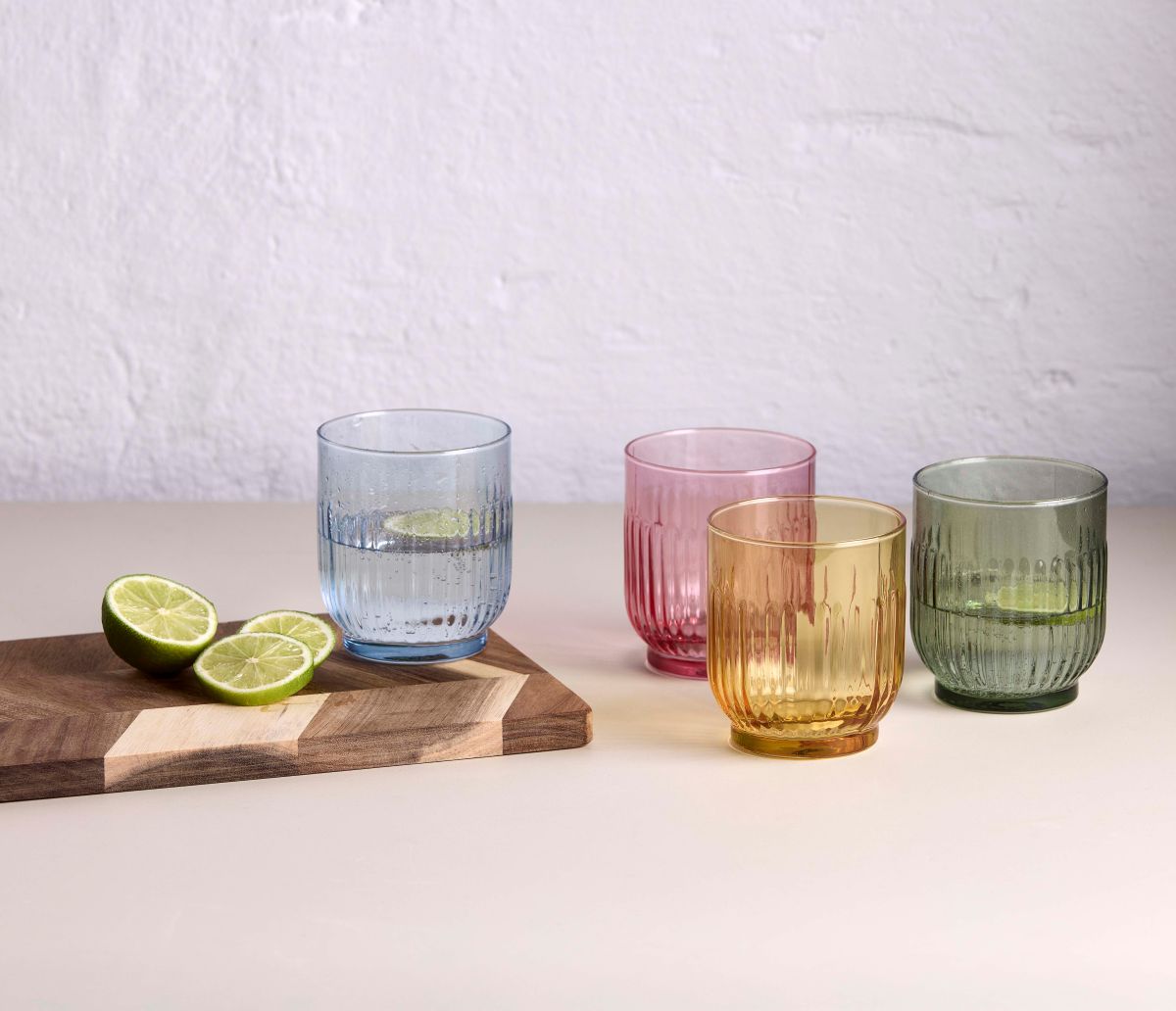 Groovy Drikkeglas 4 stk. 33 cl. multifarvet