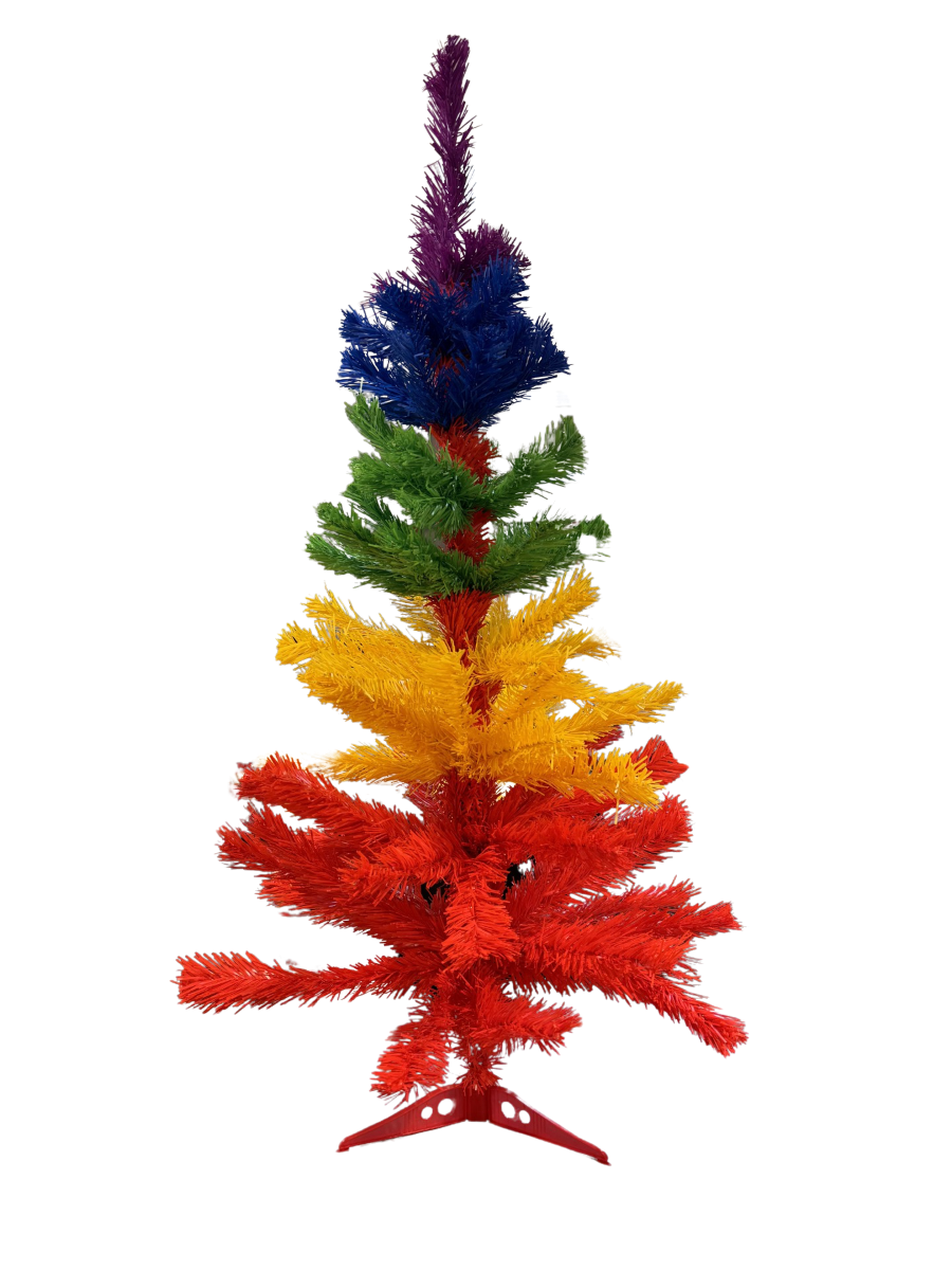 Conzept juletræ kunstigt - 90 cm. regnbuefarvet