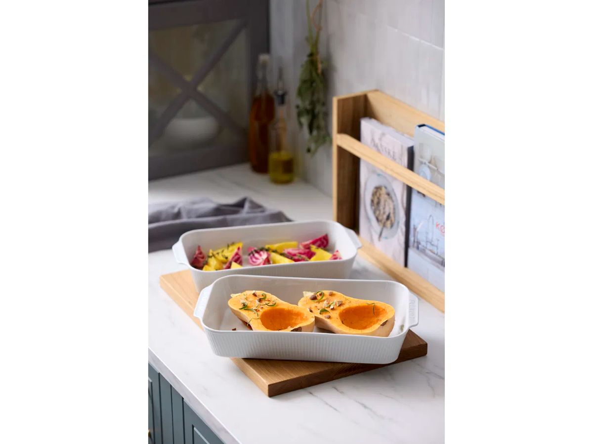 Pillivuyt Plissé fadæst dybt 35x19x6cm sæt med 2 stk. side by side