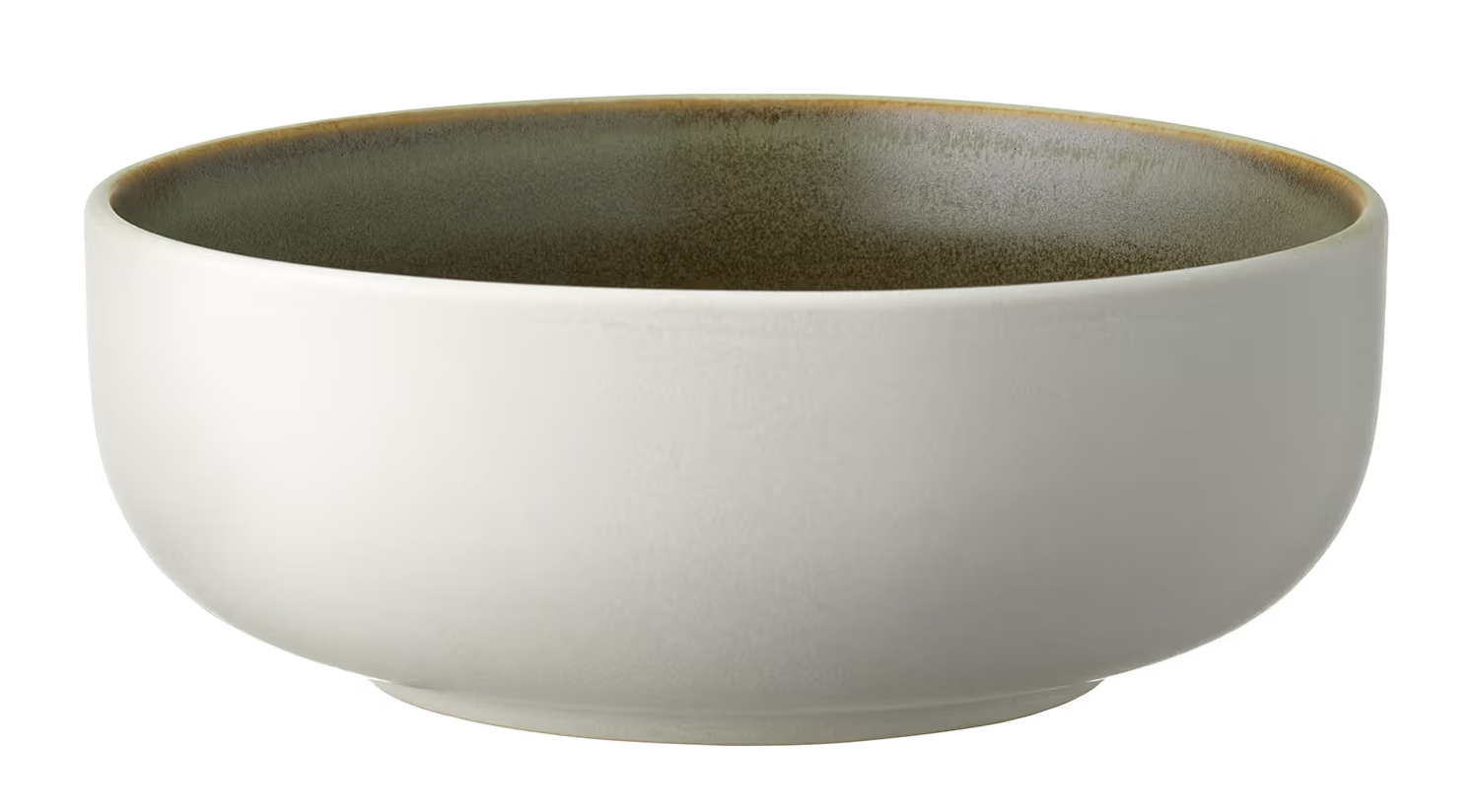 Studio Round North Skål Ø 15 cm. matte white/matte moss