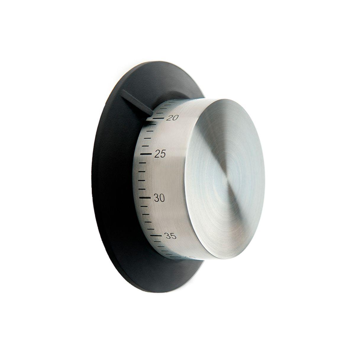 Minutur med magnet stål/sort