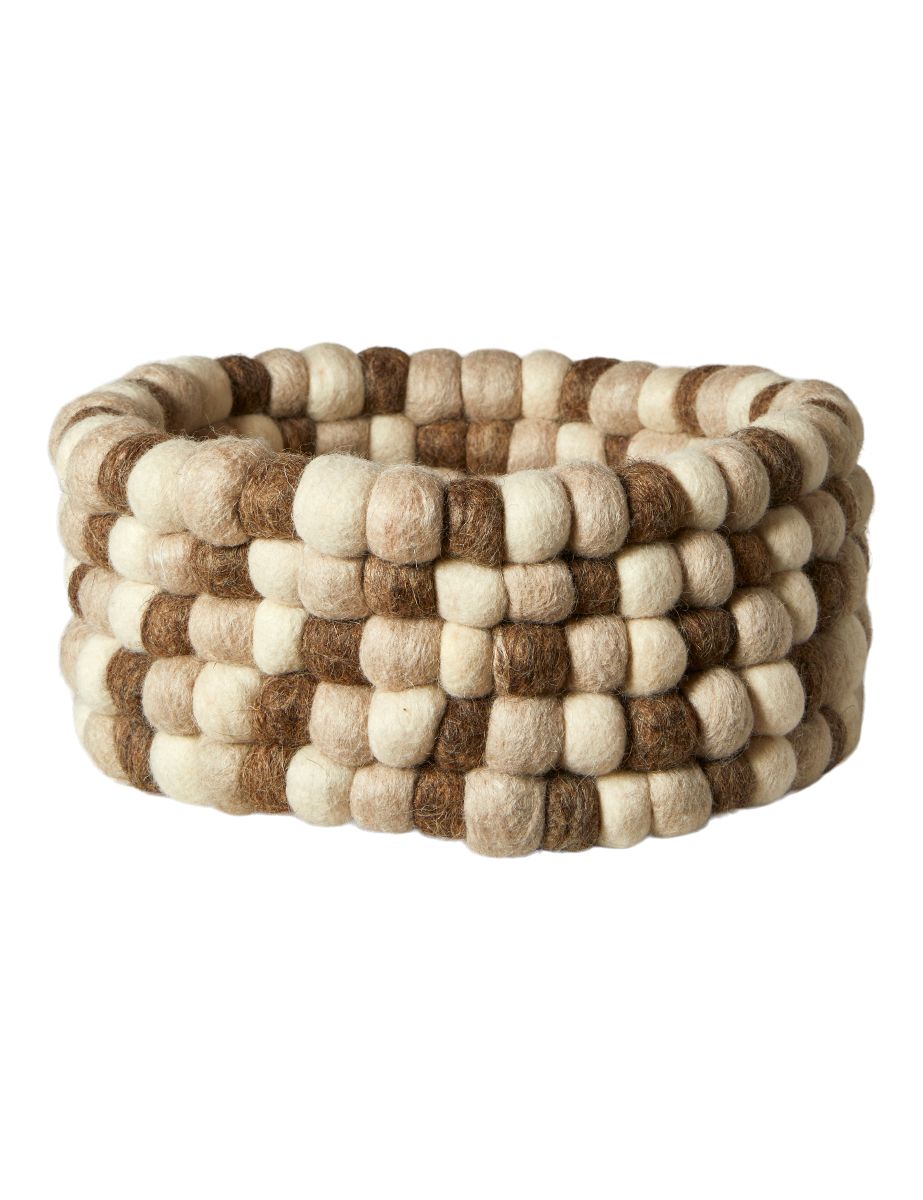 Da'core Brødkurv Ø 25 cm. uld multi natur