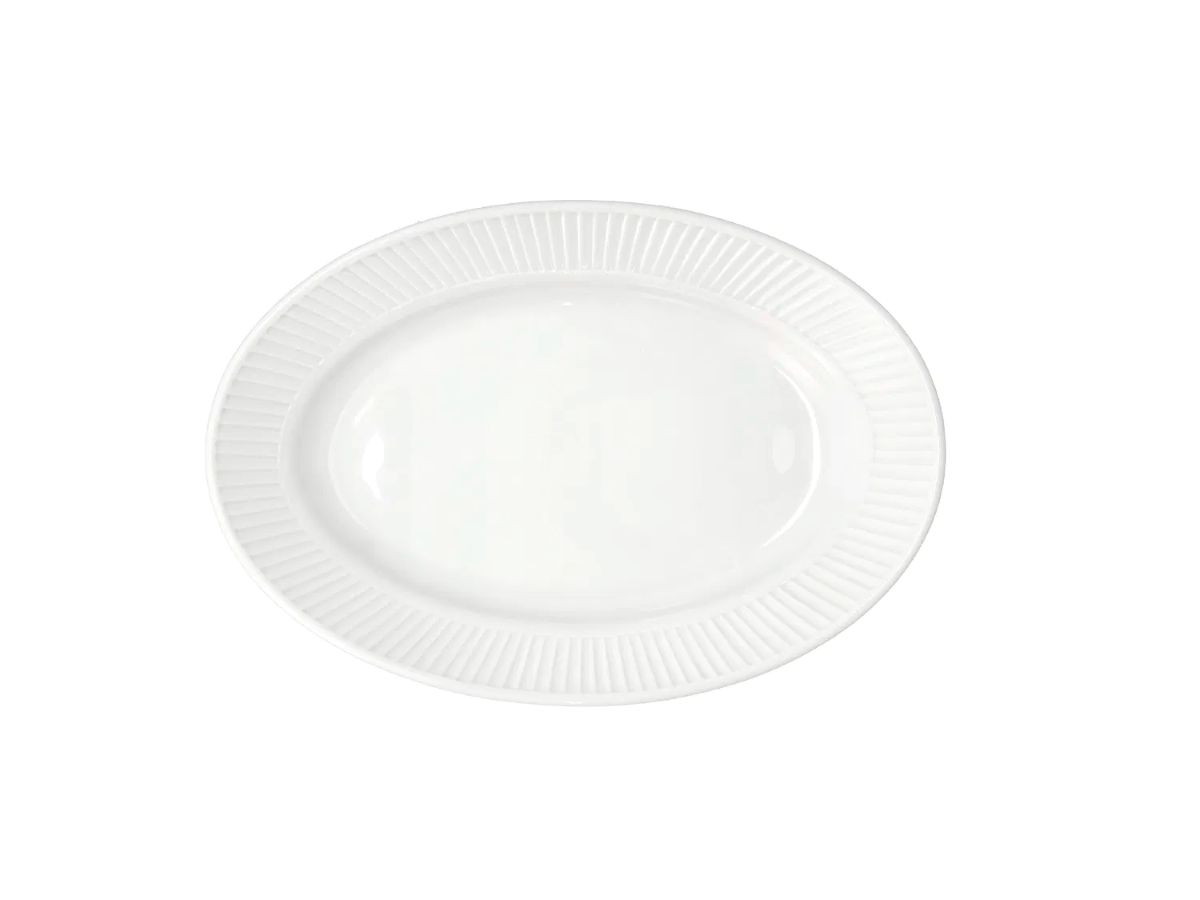 Pillivuyt Plissé serveringsfad 22,5x15,5 cm. hvid
