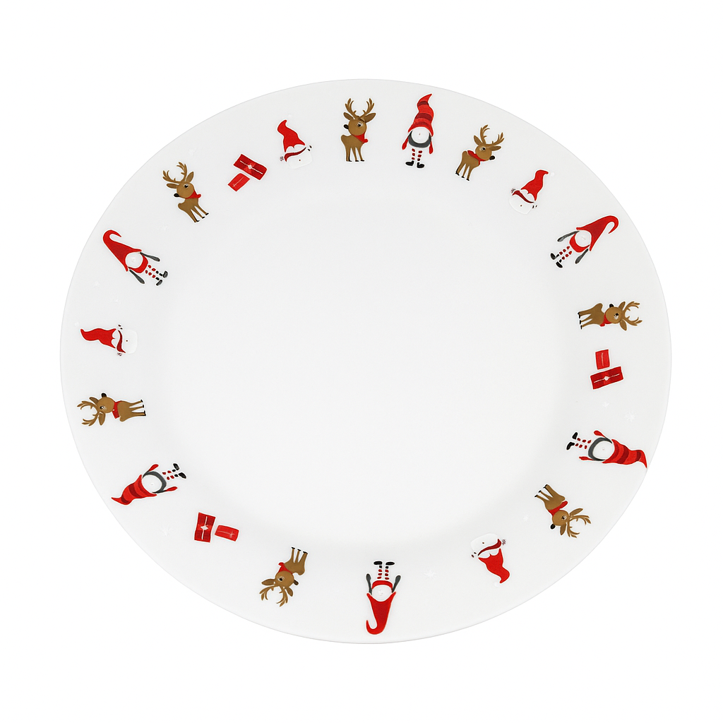 Tallerken Ø27cm med julemønster