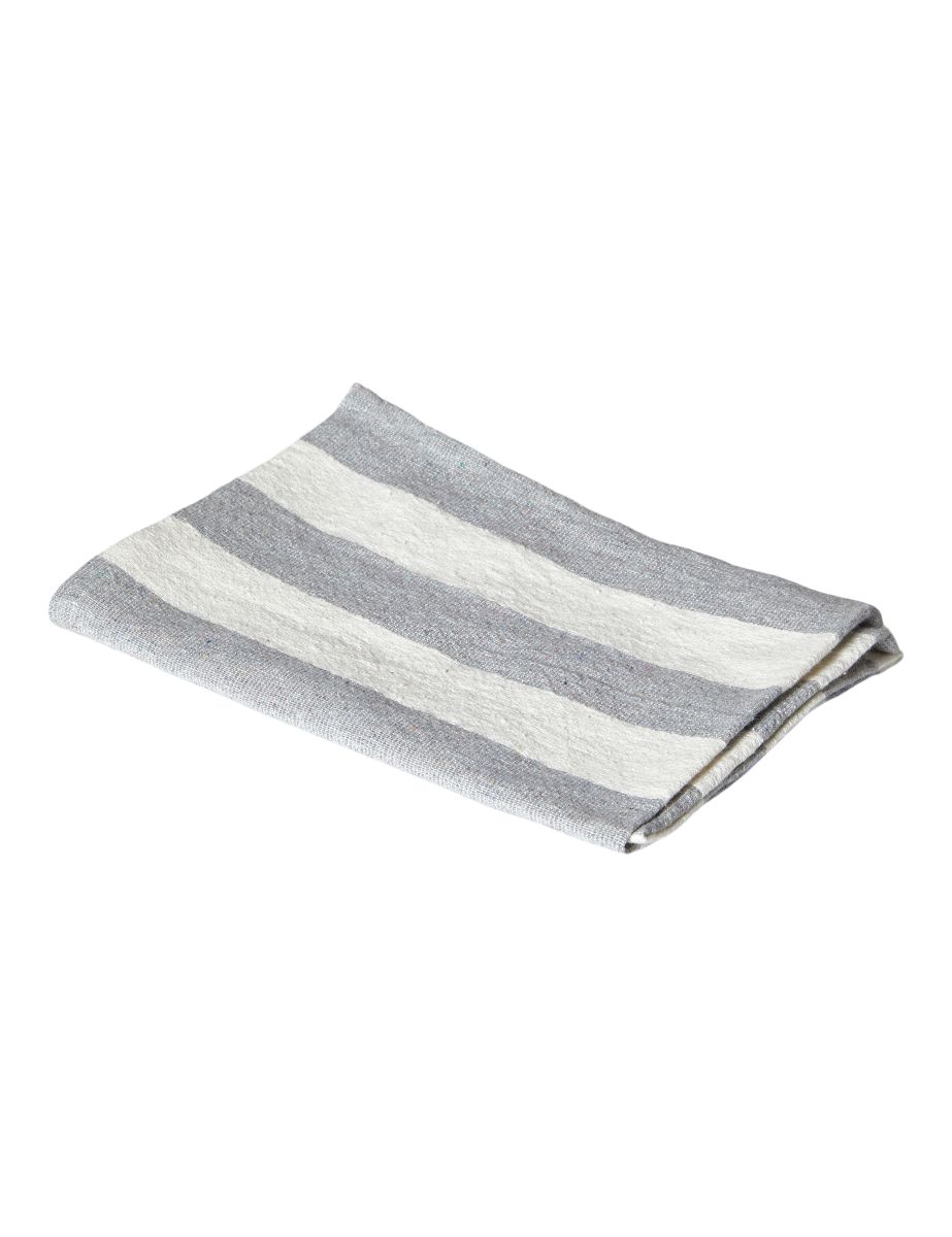 Viskestykke 3-pak strib 50x70 cm. grå/lys natur