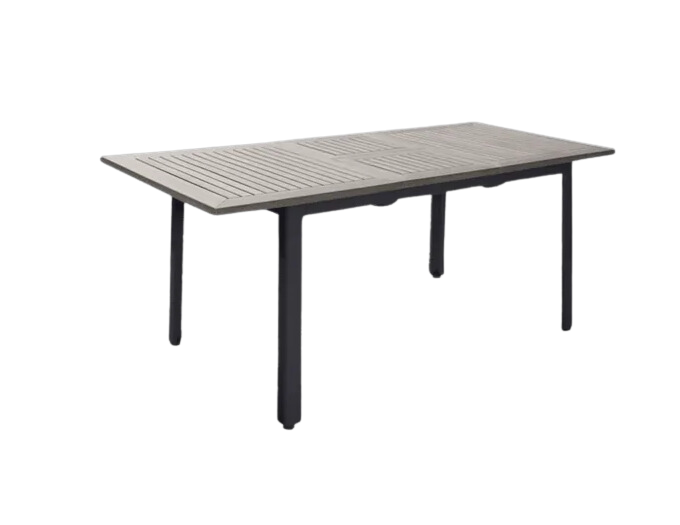 Nyborg havebord 90x150-200 cm. - sort og grå