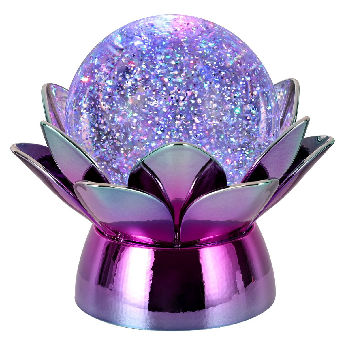 Åkandeglitterlampe 17x17x14 cm inkl. USB kabel