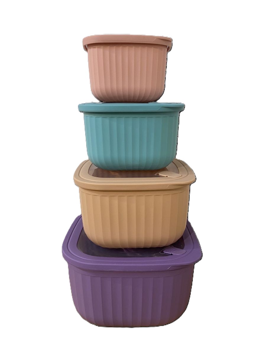 Conzept Opbevaringsboks kvadratisk 4+4 dele høj multifarver