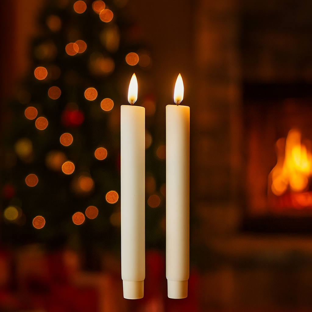 Conzept LED stagelys H18cm sæt med 2 stk. Hvid