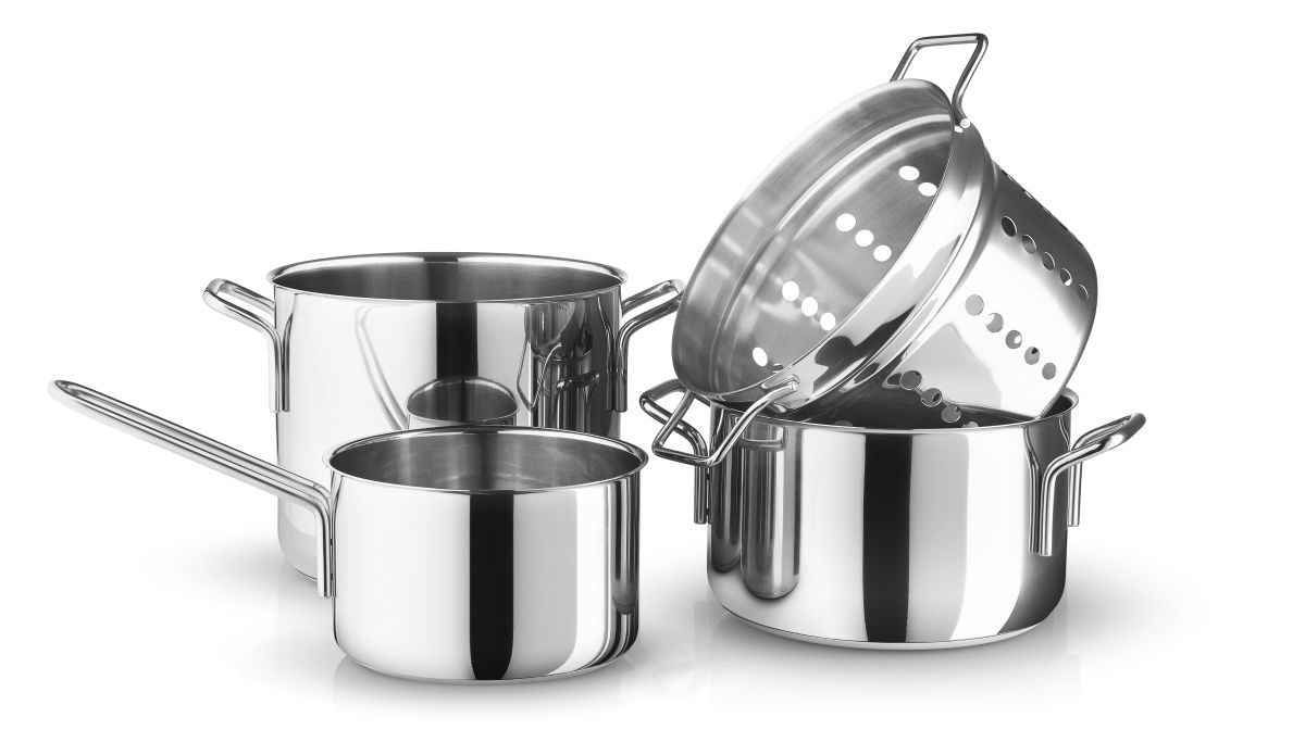 Eva Trio SS Grydesæt 4 stk. 1,8 l 3,6 l 4,8 l & pasta indsats