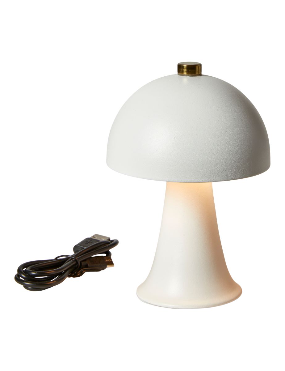 Da'core Lampe mini LED touch genopladelig Ø10x14,2 cm. hvid