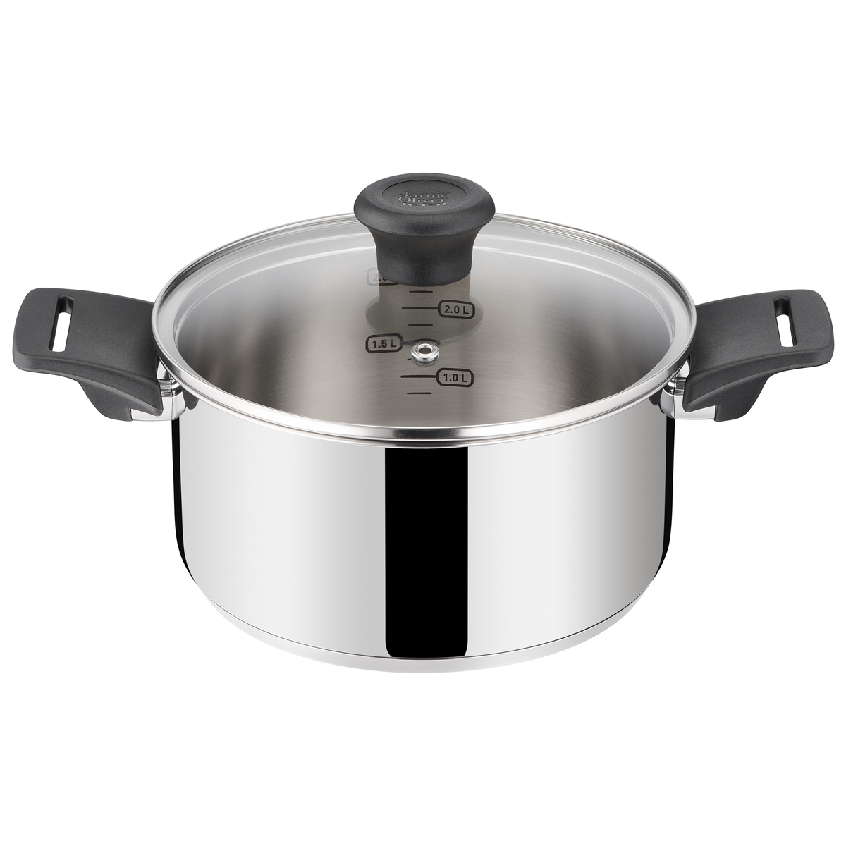 Jamie Oliver Everyday Kitchen SS Gryde 3,1 L 20 cm med glaslåg  