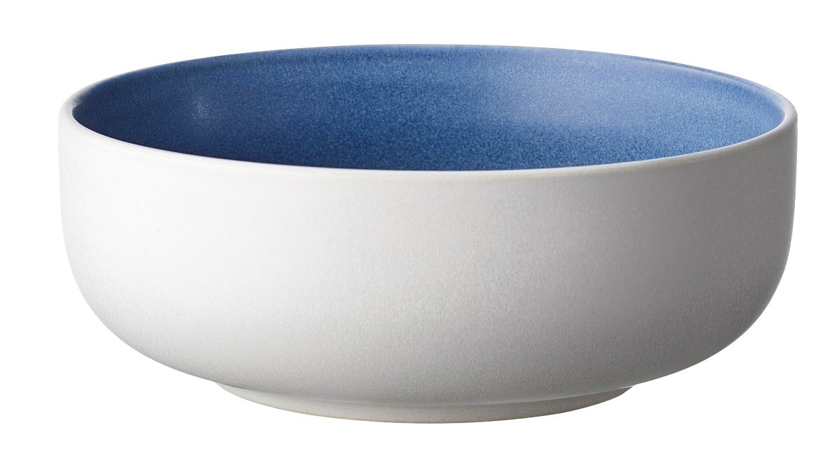 Studio Round North Skål Ø 15 cm. hvid/lys blå