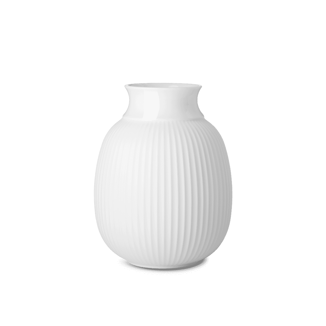 Lyngby porcelæn H17.5 Vase Hvid Curve