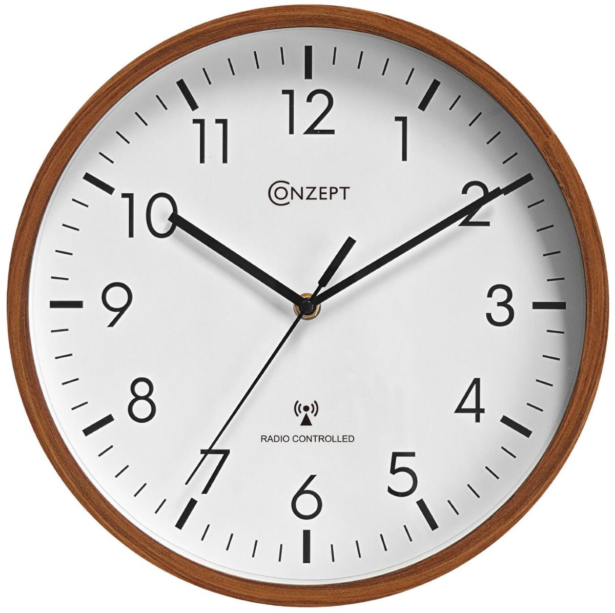 Conzept vægur Sweep radiostyret 30 cm træfarvet