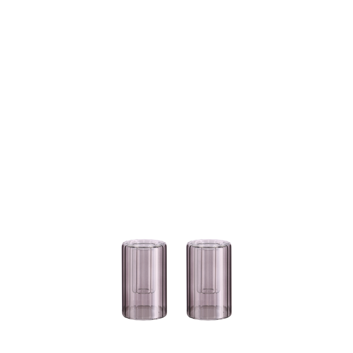 Moods & More Lima Lysestage sæt røgfarvet